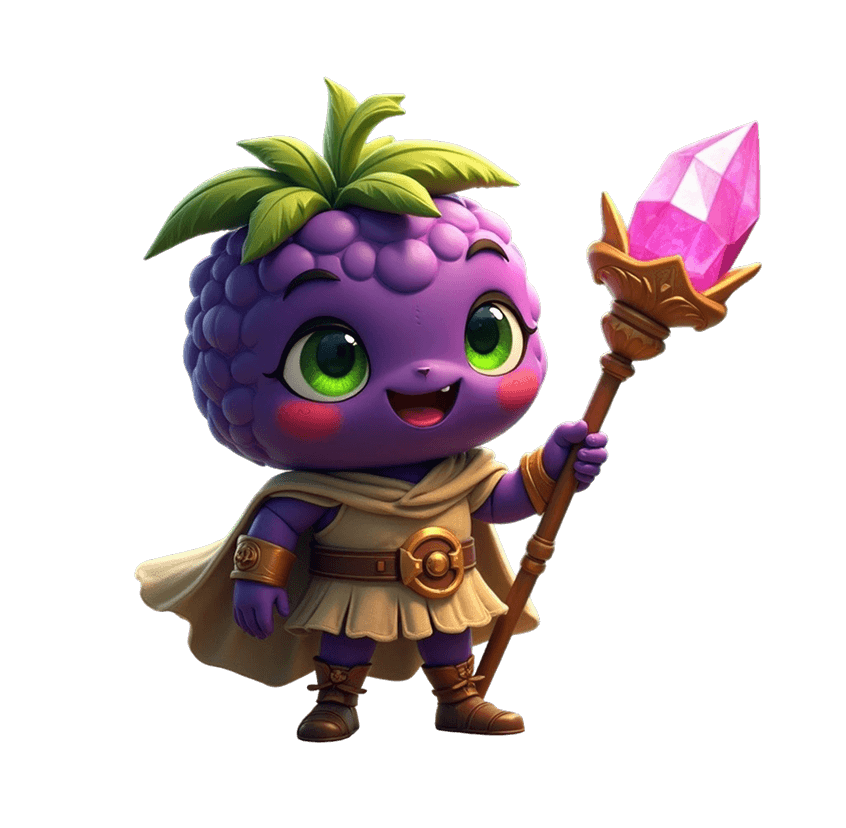 Personaggio Berry Dash con bastone magico